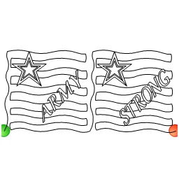 Stitch outline of US Army Strong Motto