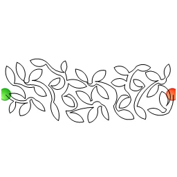 Stitch outline of vine pano