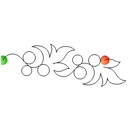 Stitch outline of Wild Cherries
