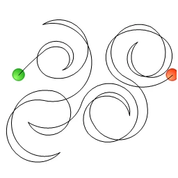 Stitch outline of Wind Swirls by Dave Dennis