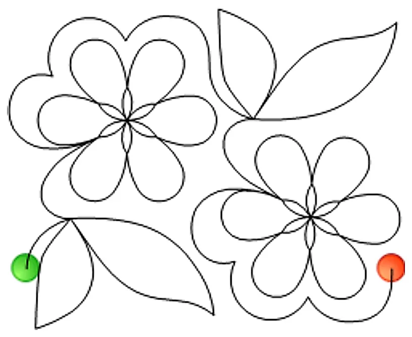 Stitch outline of AM-Forever Flower