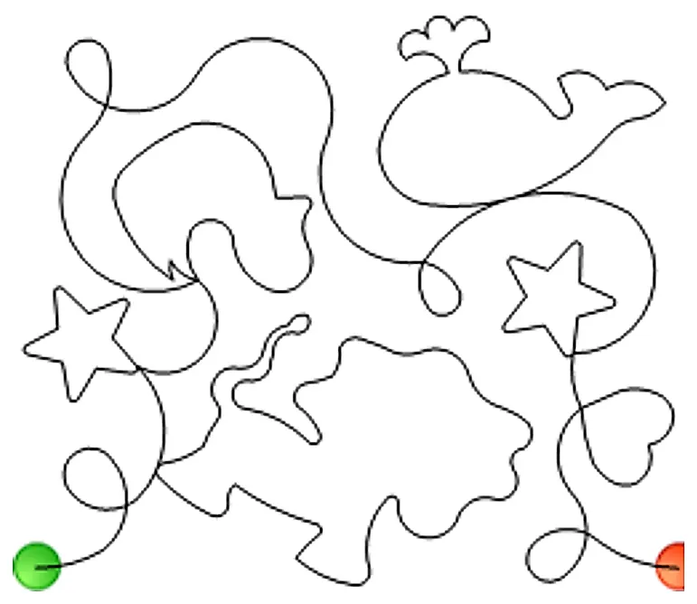 Stitch outline of Baby Animals e2e