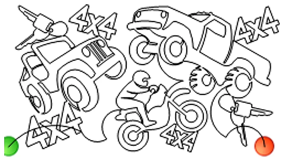 Stitch outline of Big Boy Toys e2e