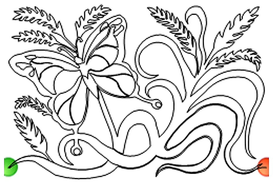Stitch outline of butterflyskys