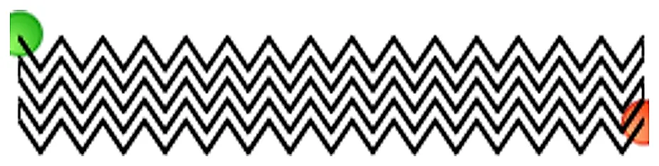 Stitch outline of Chevron Jacquard E2E