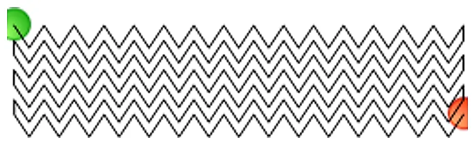 Stitch outline of Chevron-e2e