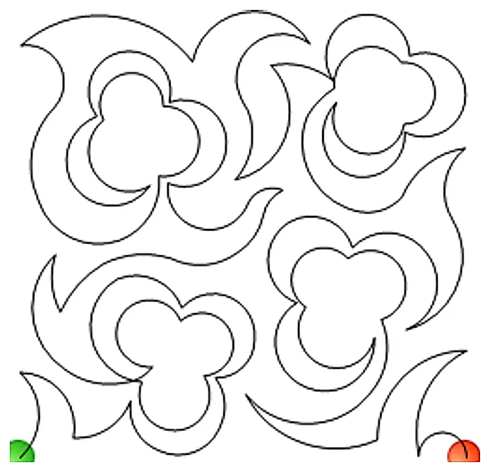 Stitch outline of cotton seed