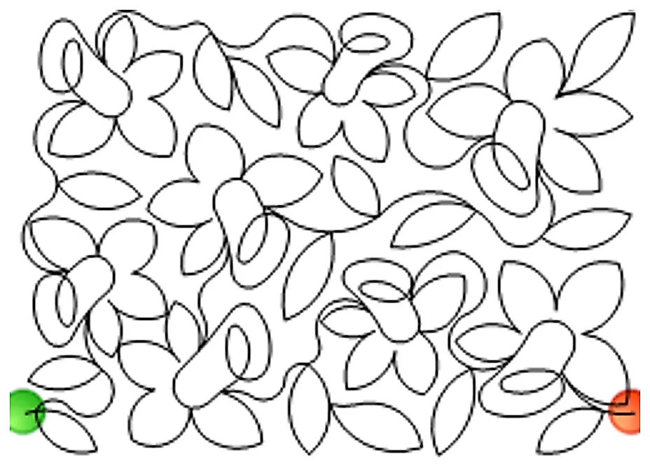Stitch outline of Daffodils