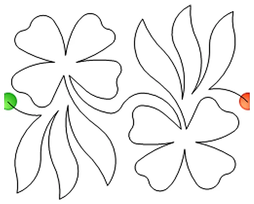 Stitch outline of Fancy Free (10 inch)