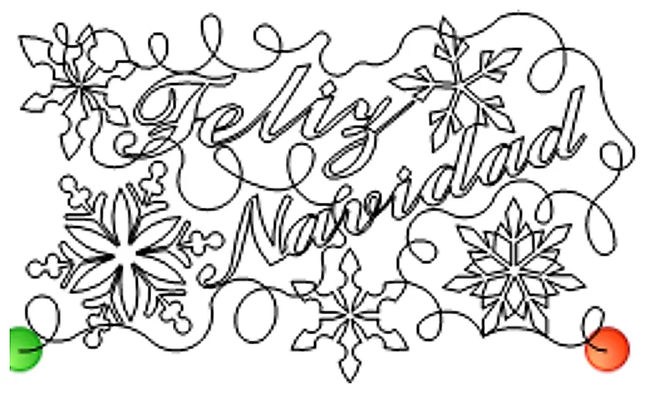 Stitch outline of feliz