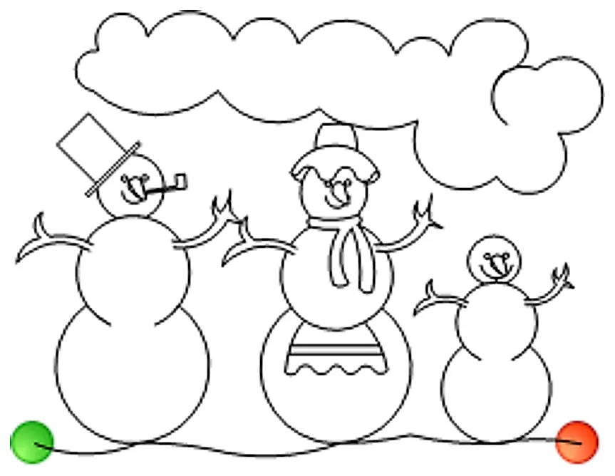 Stitch outline of FIS_Christmas-Snowfamily