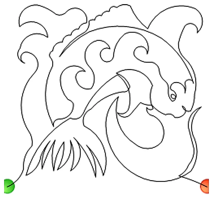 Stitch outline of FishingTrip