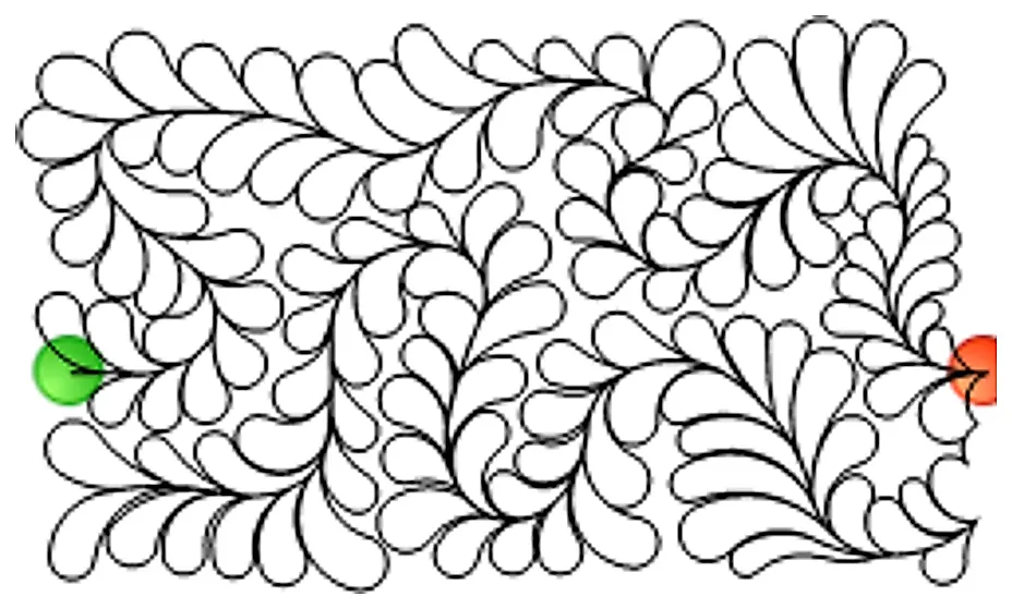 Stitch outline of Goose Down by Dave Dennis