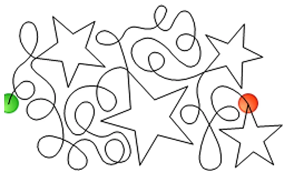 Stitch outline of GQS-01 Stars and Loops