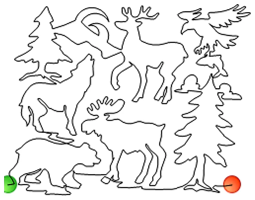 Stitch outline of Grizzly Ridge b2b