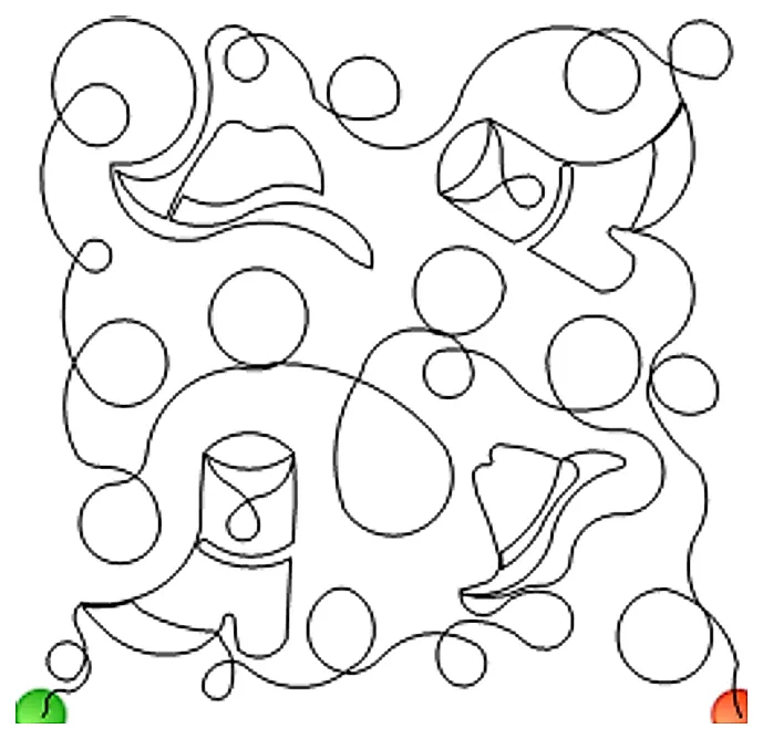 Stitch outline of Hatsnboots