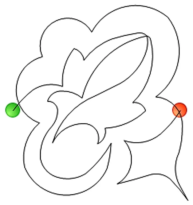 Stitch outline of hawthorn