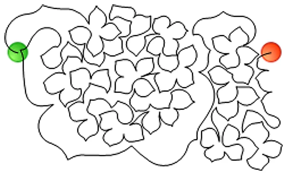Stitch outline of Hydrangeas (13 inch)