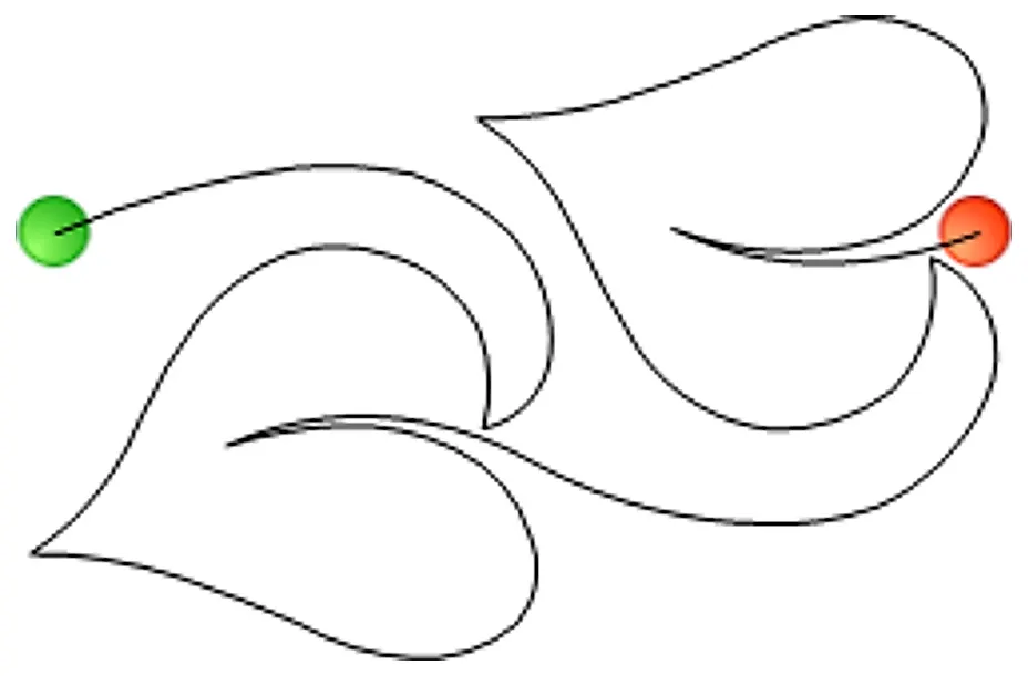 Stitch outline of Ivy Leaves P