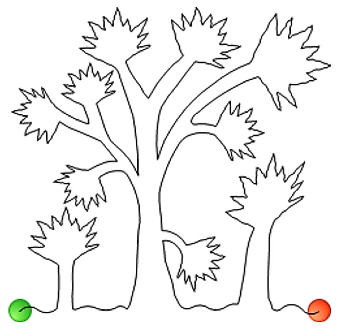 Stitch outline of Joshuatrees