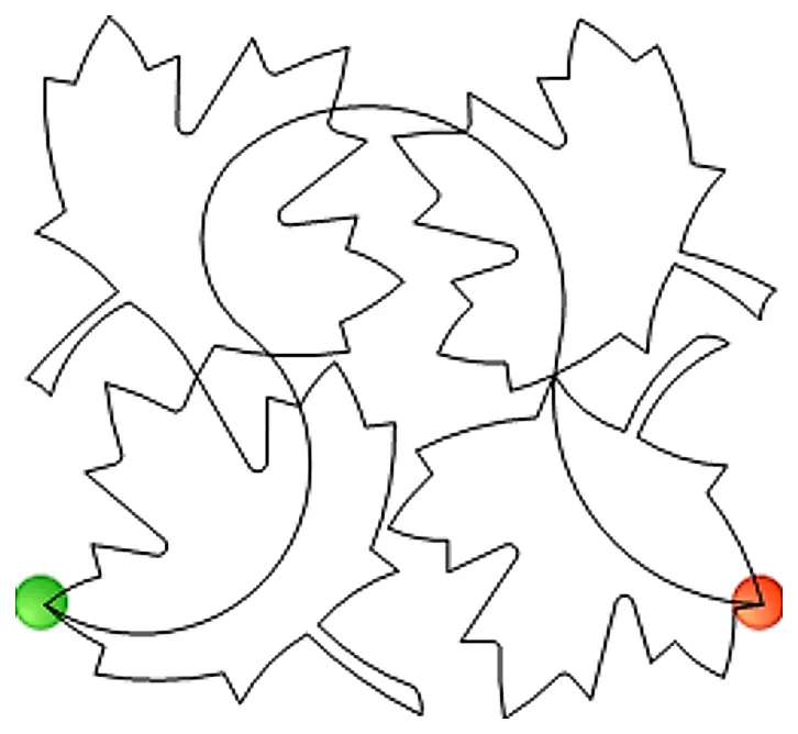Stitch outline of Maple Leaf e2e