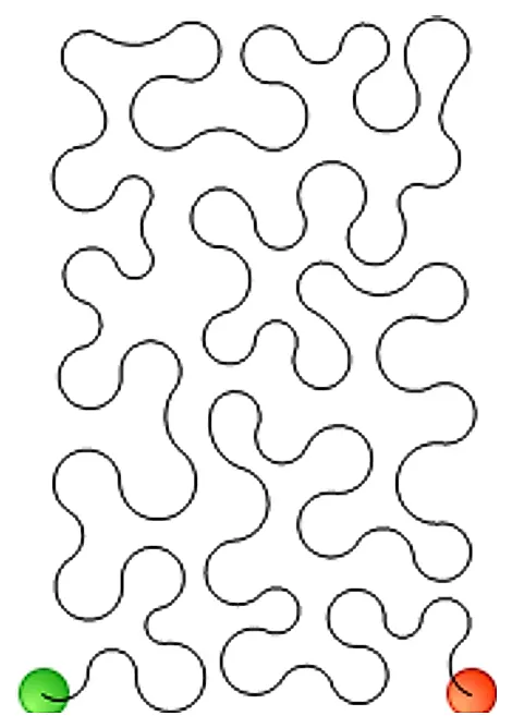 Stitch outline of Medium Meander-L00812