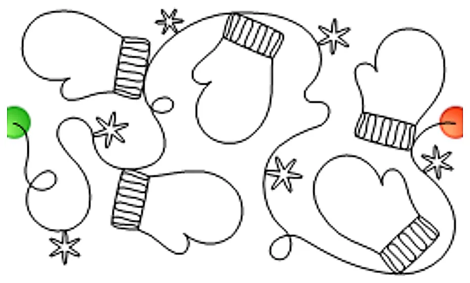 Stitch outline of MittensAndSnowflakes_E2E