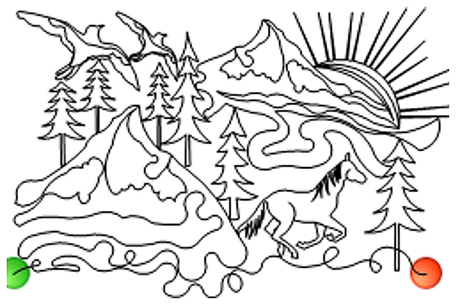 Stitch outline of ride into the sunset 1