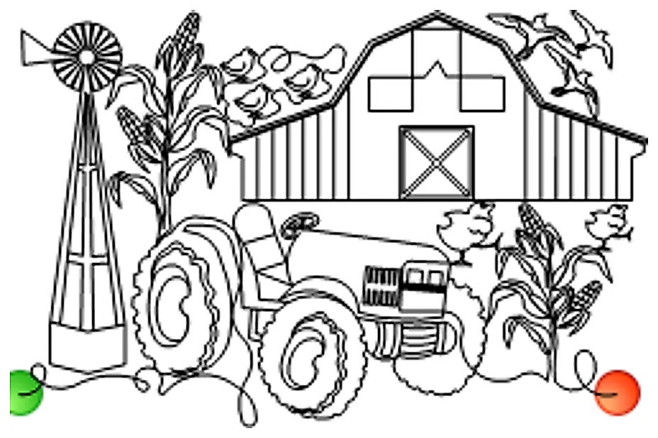 Stitch outline of ride into the sunset 2