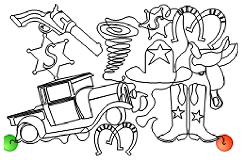 Stitch outline of ride into the sunset 3
