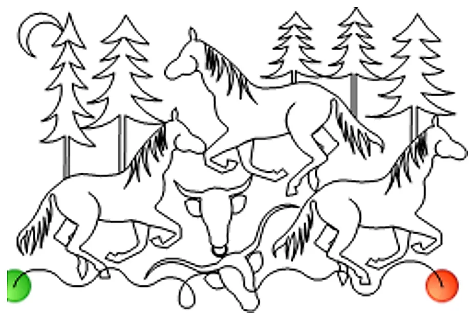 Stitch outline of ride into the sunset 5
