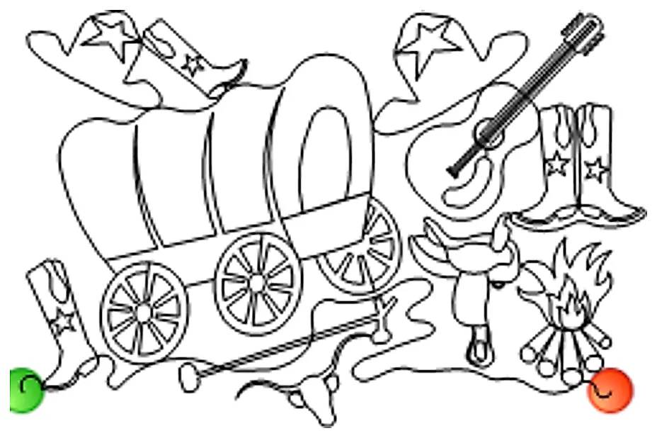 Stitch outline of ride into the sunset 7