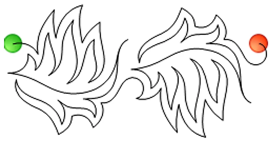 Stitch outline of Sago Palm