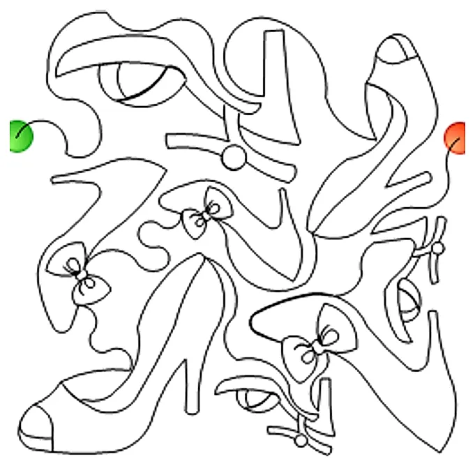 Stitch outline of shoefetish