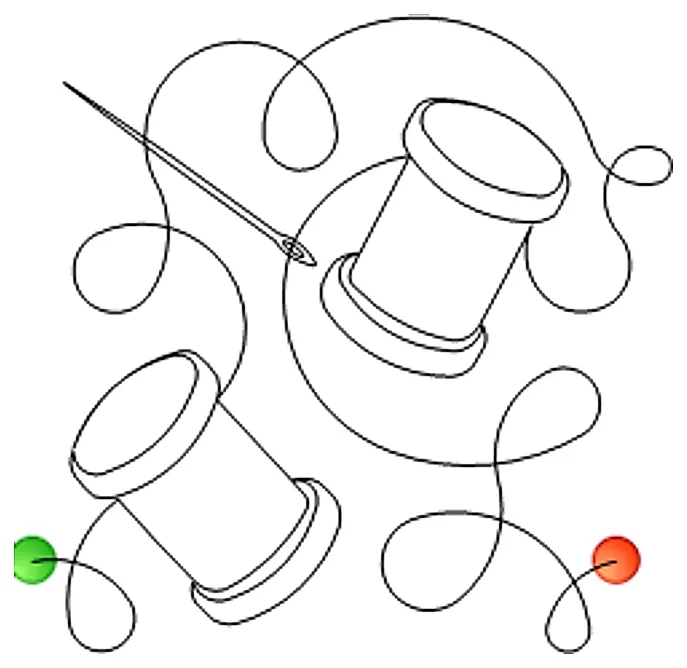 Stitch outline of Spools of Thread e2e
