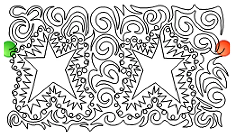 Stitch outline of SS American Beauty