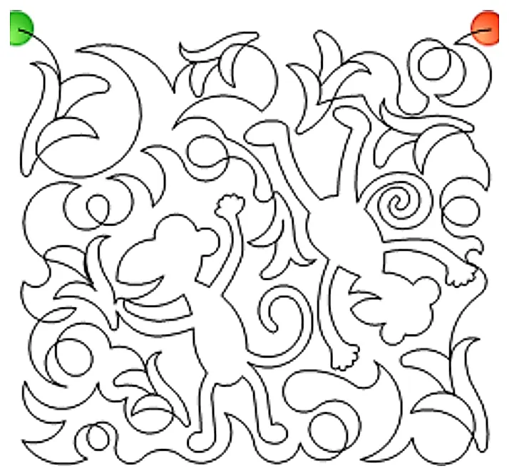 Stitch outline of ss-dbd-going bananas e2e