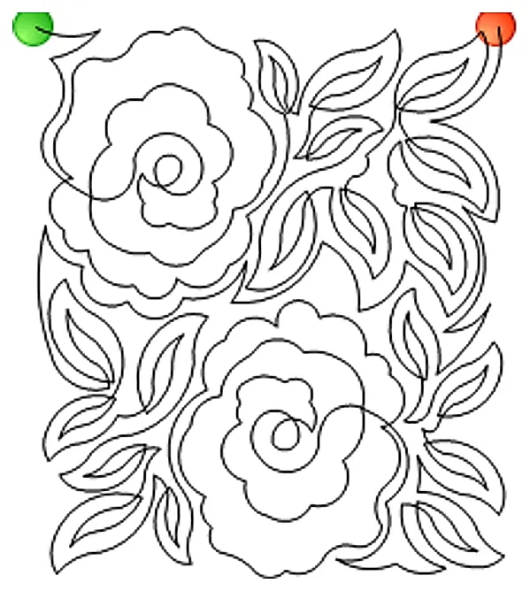 Stitch outline of ss-dbd-just roses e2e