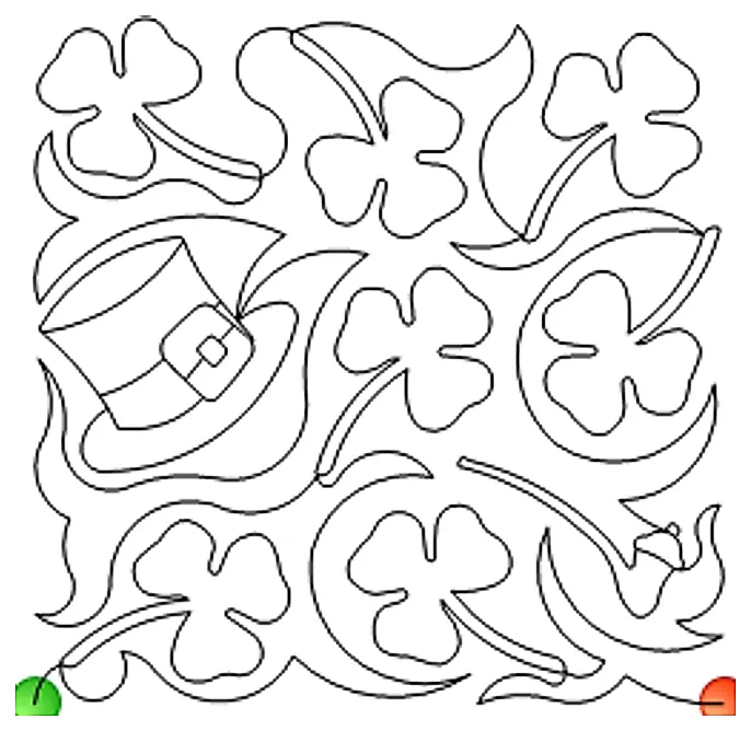 Stitch outline of st pattys day