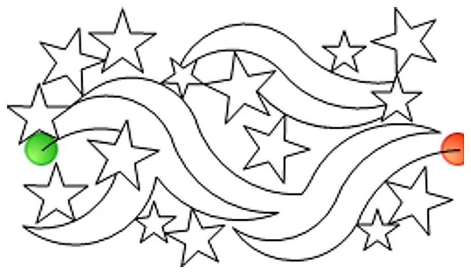 Stitch outline of Star Spangled Banner e2e