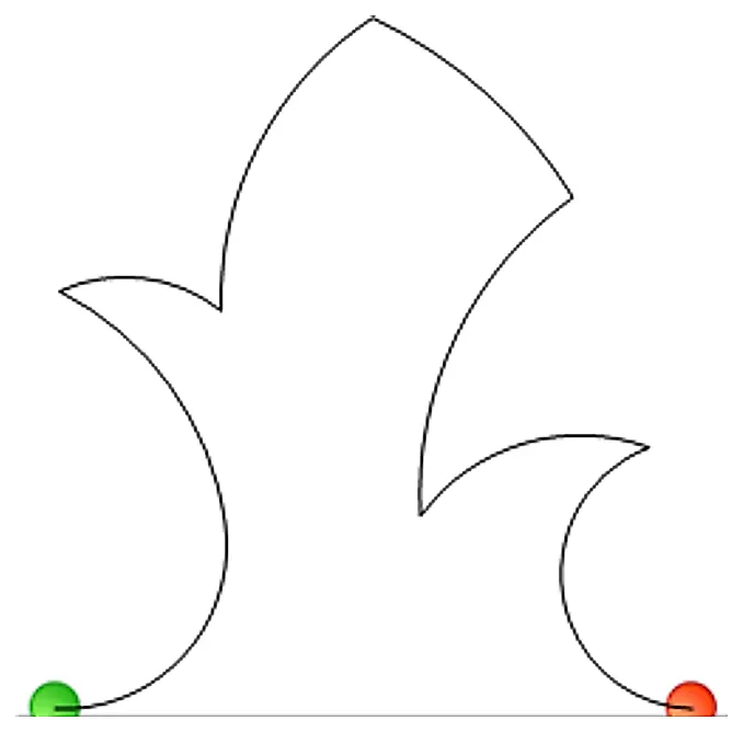 Stitch outline of top hat