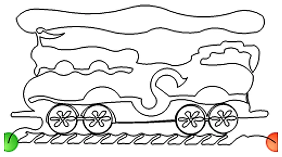 Stitch outline of TrainTwo
