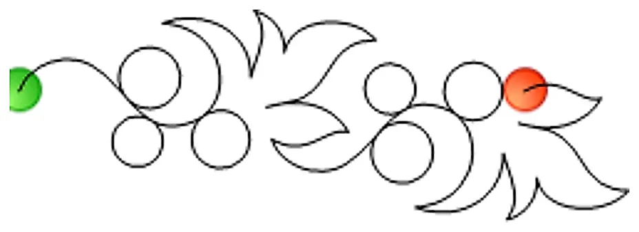 Stitch outline of Wild Cherries